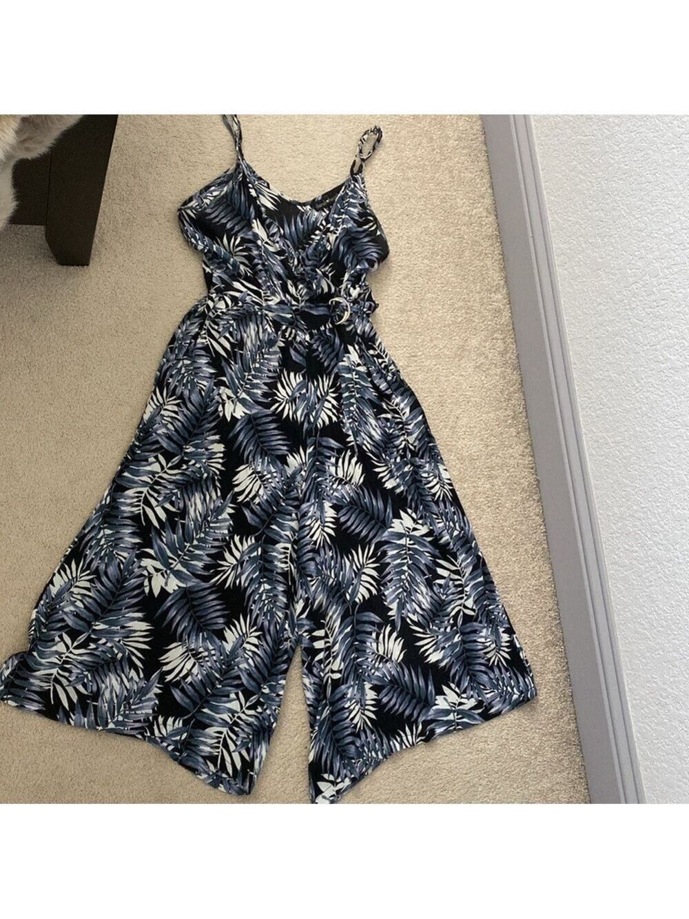 Women's derek heart Jumpsuit Size M Blue/White - Picture 1 of 6